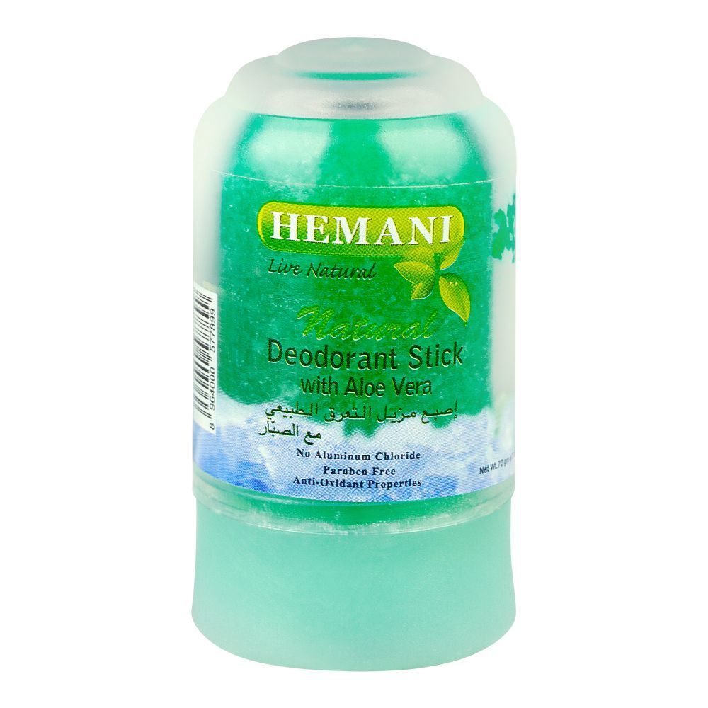 Hemani Natural Aloe Vera Deodorant Stick, Paraben Free, For Men & Women, 70g