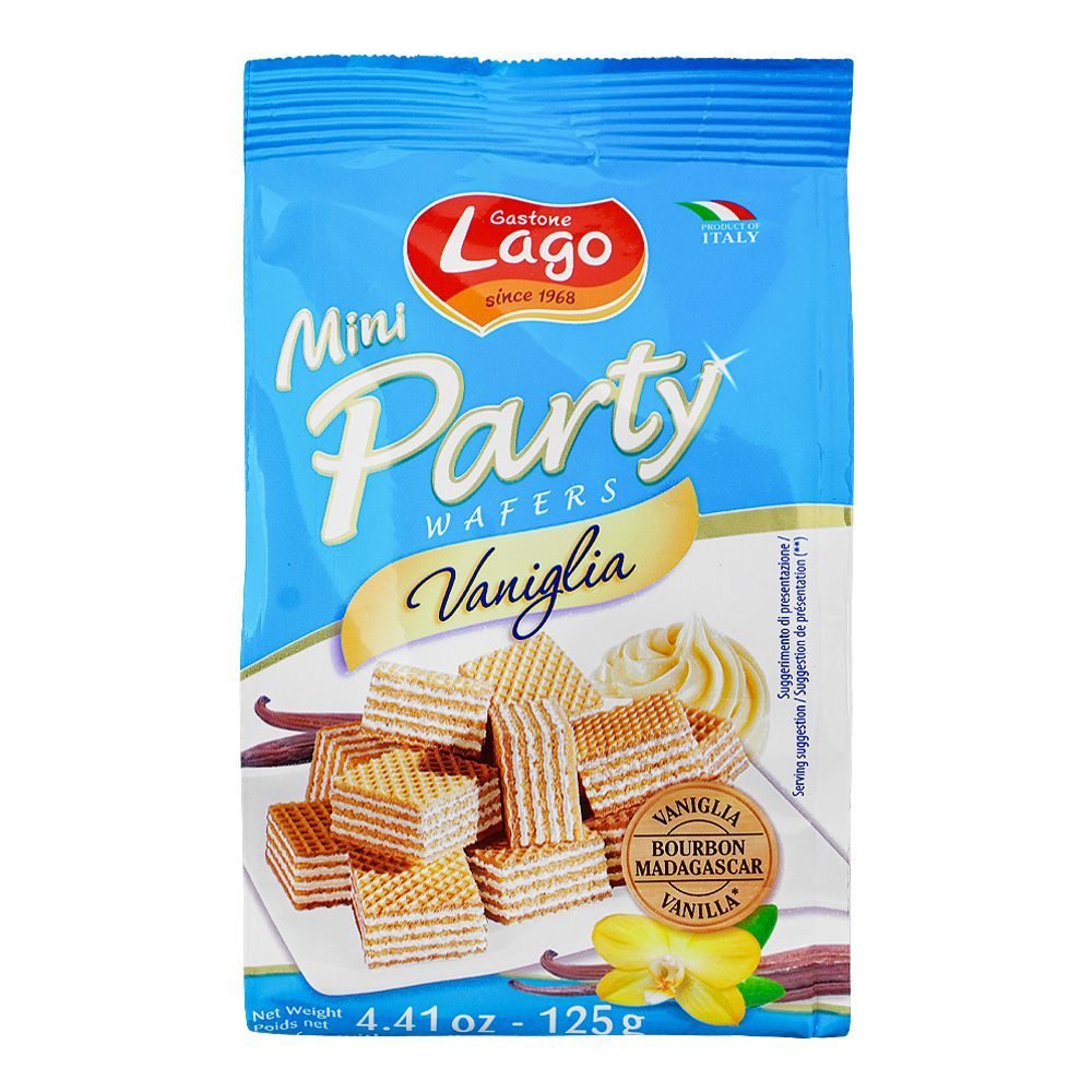 Lago Mini Party Vanilla Cream Wafers, 125g