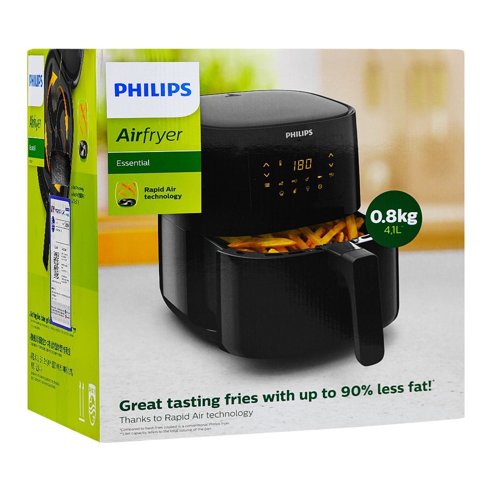 Philips Hd9252 90 Airfryer Essential Heissluftfritteuse 1400 Watt Schwarz
