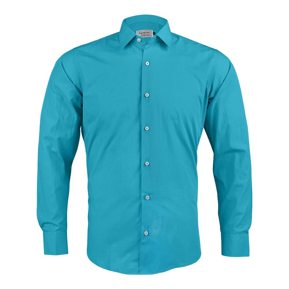 Pace Setters Men's Ferozi Solid Shirt, PS-2195