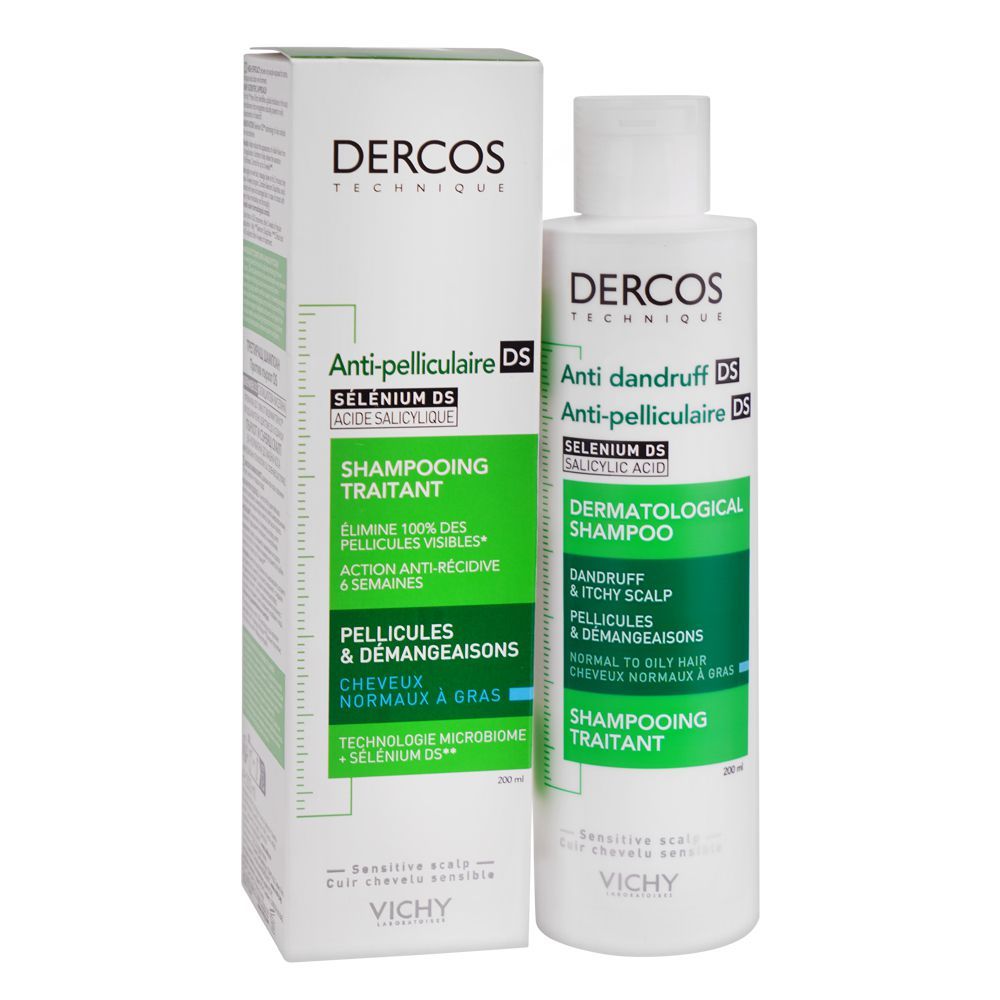 Vichy Dercos Anti-Dandruff Shampoo, For Normal To Oily Hair, 200ml