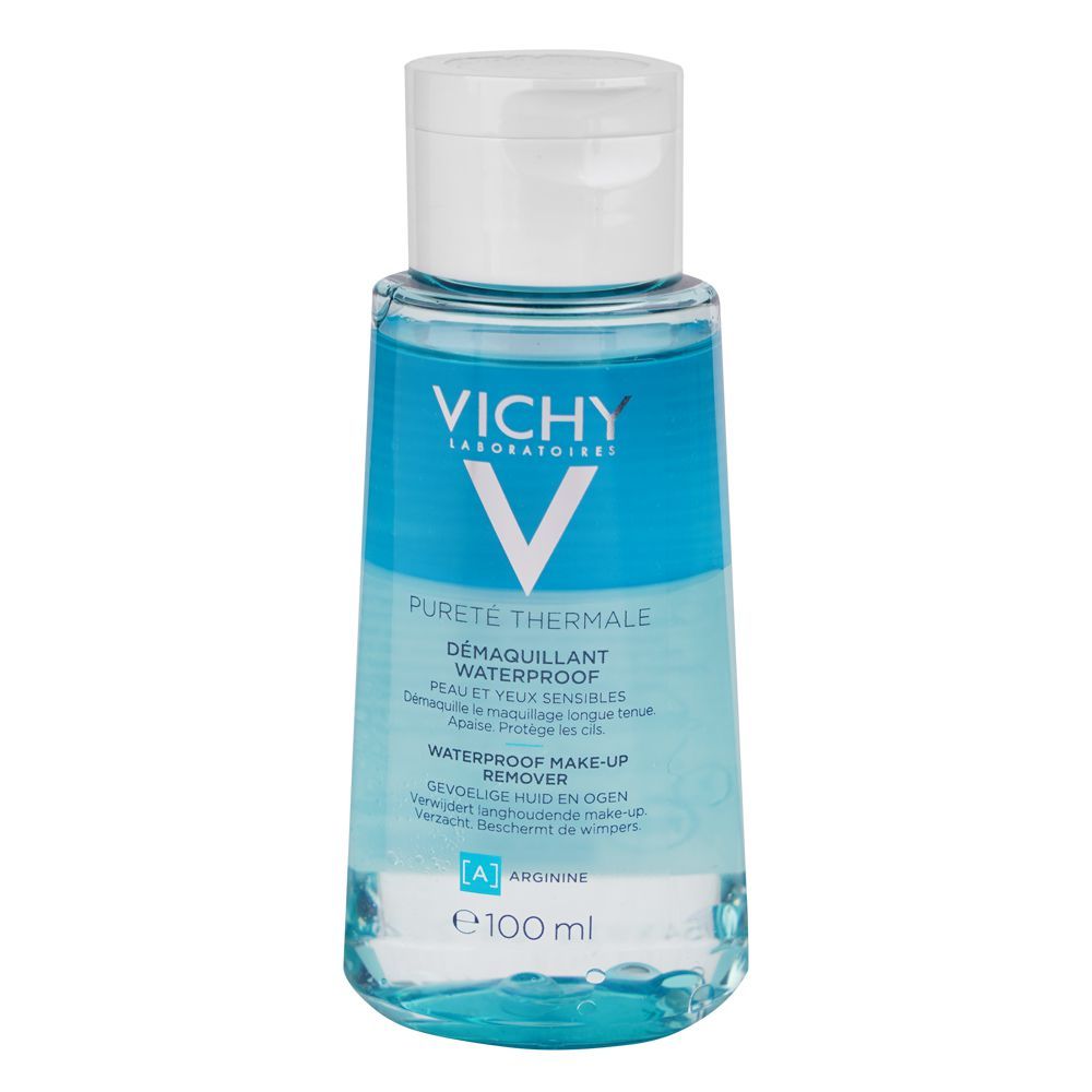 Vichy Purete Thermale Waterproof Eye Make-Up Remover With Vichy Thermal Spa Water, For Sensitive Eyes, 100ml