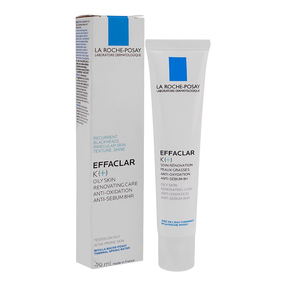 La Roche-Posay Effaclar K(+) Moisturizer For Blackheads and Uneven Skin Texture, For Oily Skin, 40ml