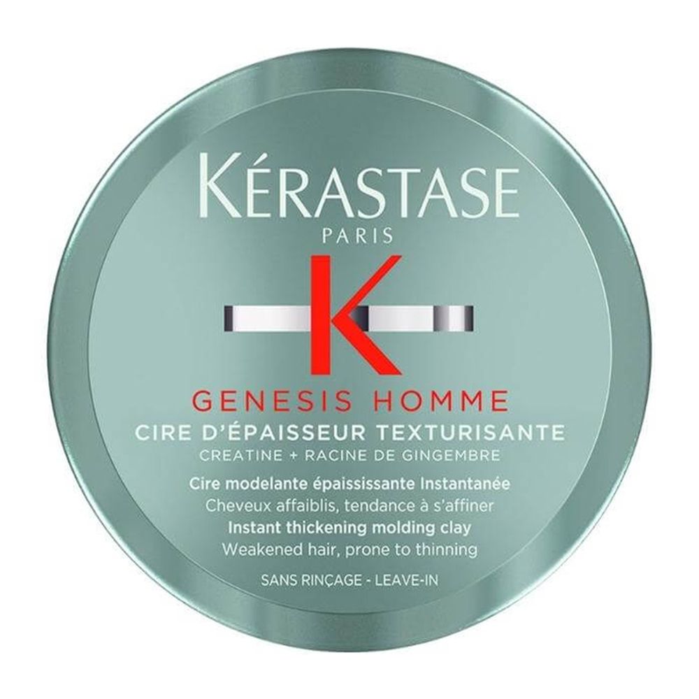 Kerastase Genesis Homme Cire d'Epaisseur Texturisante Instant Thickening Molding Clay, For Weakened Hair, 75ml