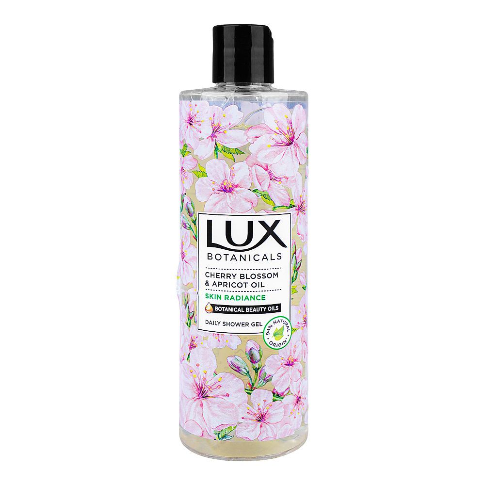 Lux Botanicals Cherry Blossom & Apricot Oil Daily Shower Gel, For Radiance Skin, 500ml