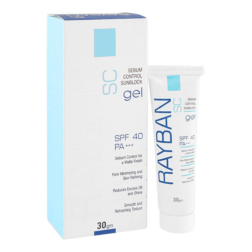 Ray-Ban Sc Sebum Control Sun Block Gel, SPF40, 30g