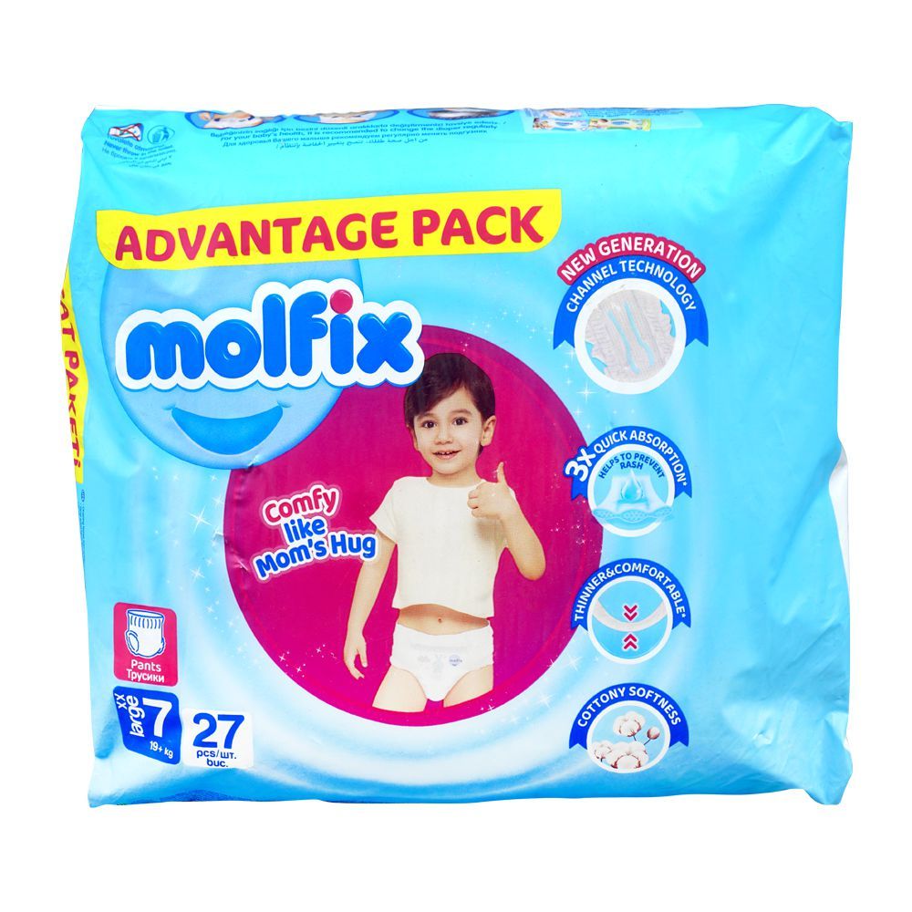 Molfix Pants No.7, XXLarge, 19+Kg, Advantage Pack Of 27