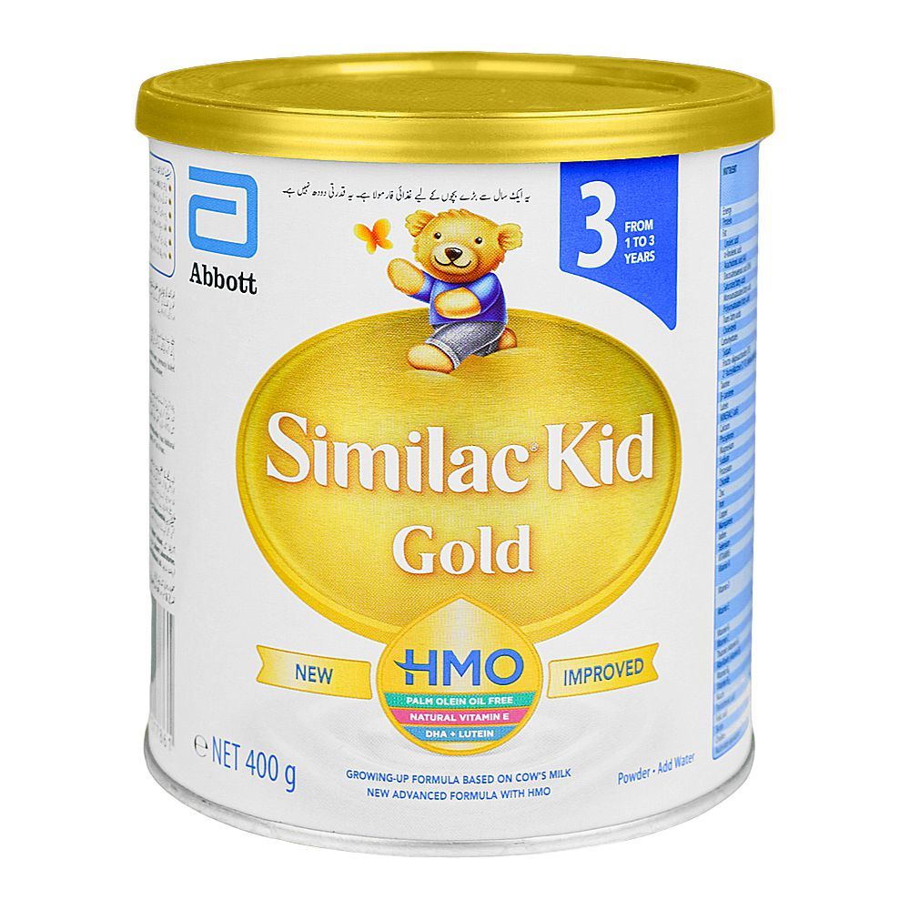 Similac Kid Gold Stage-3 Milk Powder, For 1 To 3 Years Child, 400g Tin