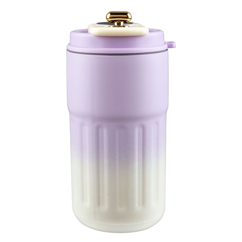 Stainless Steel Temperature Display Insulated Vacuum Coffee Mug, Purple, (80006)0000989