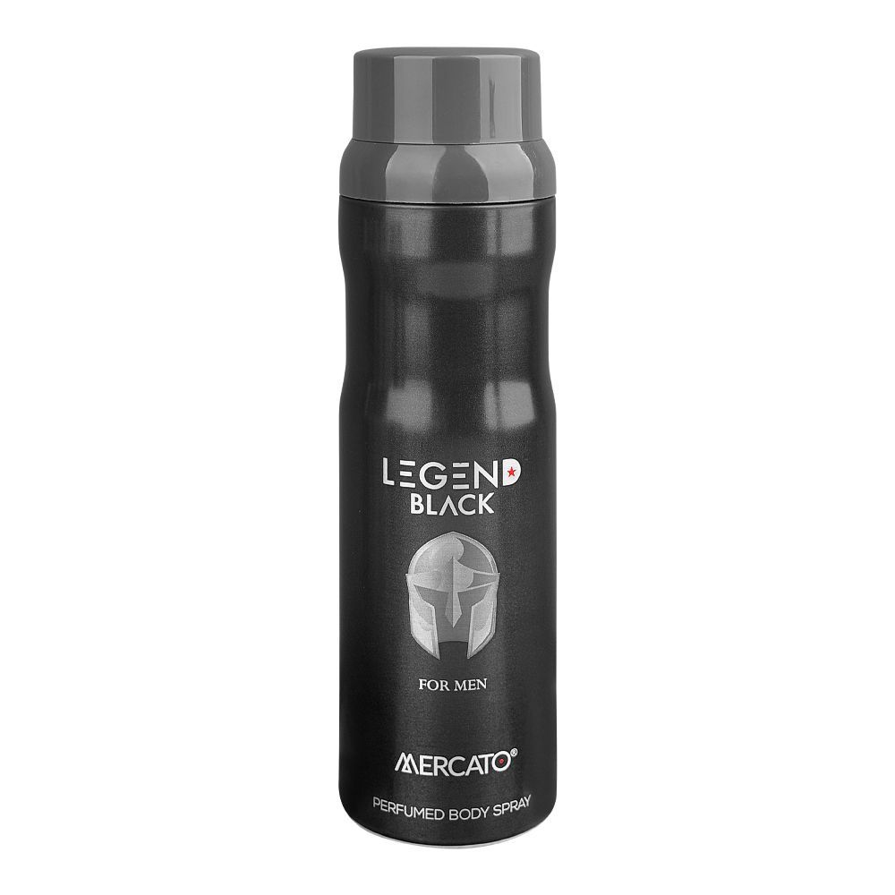 Mercato Legend Black Perfumed Body Spray, For Men, 200ml