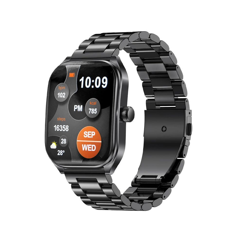 Yolo 2.1" Amoled Display Supreme+ Smart Watch, IP67 Water Resistance, Black