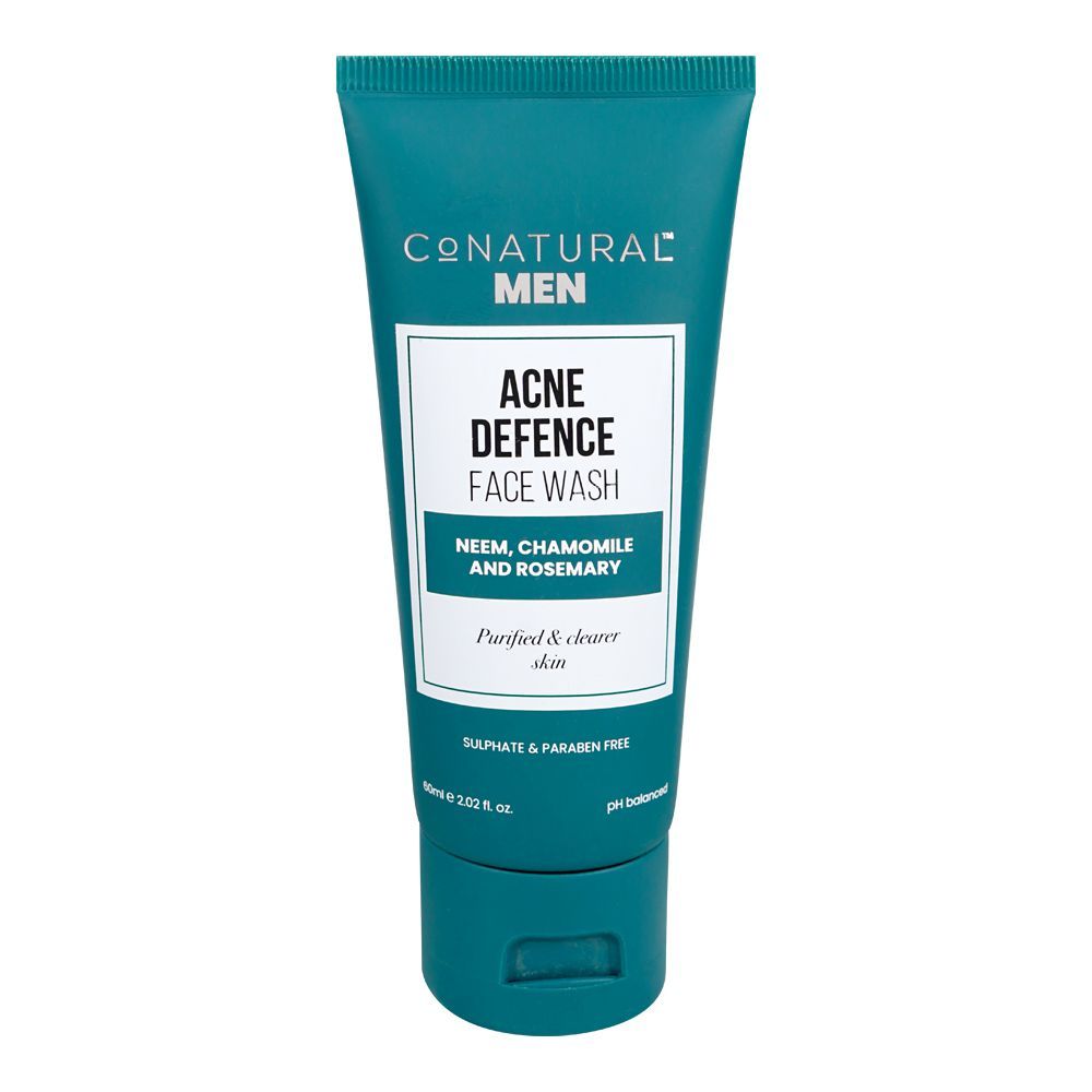 CoNatural Acne Defence Face Wash With Neem, Chamomile And Rosemary, 60ml