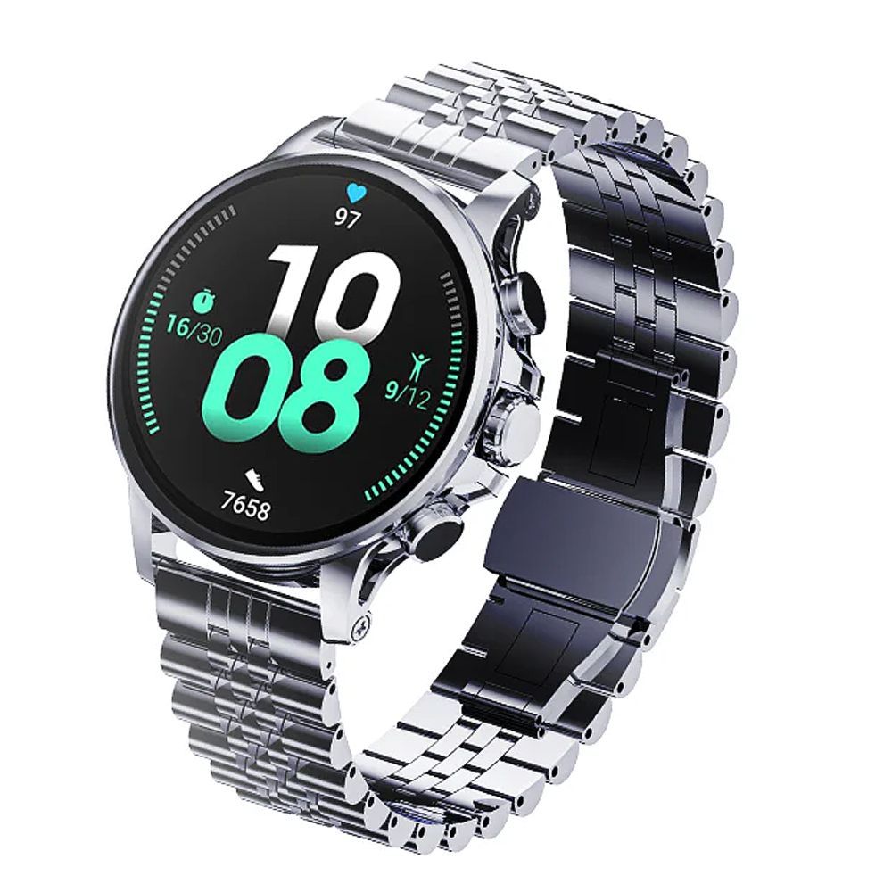 Faster 1.6" Amoled Display Nerv 3 Pro SE Smart Watch, 2 Straps, Silver