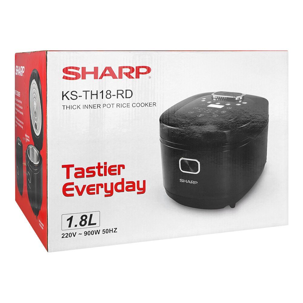 Sharp Thick Inner Pot Rice Cooker, 1800ml Capacity, KS-TH18-RD