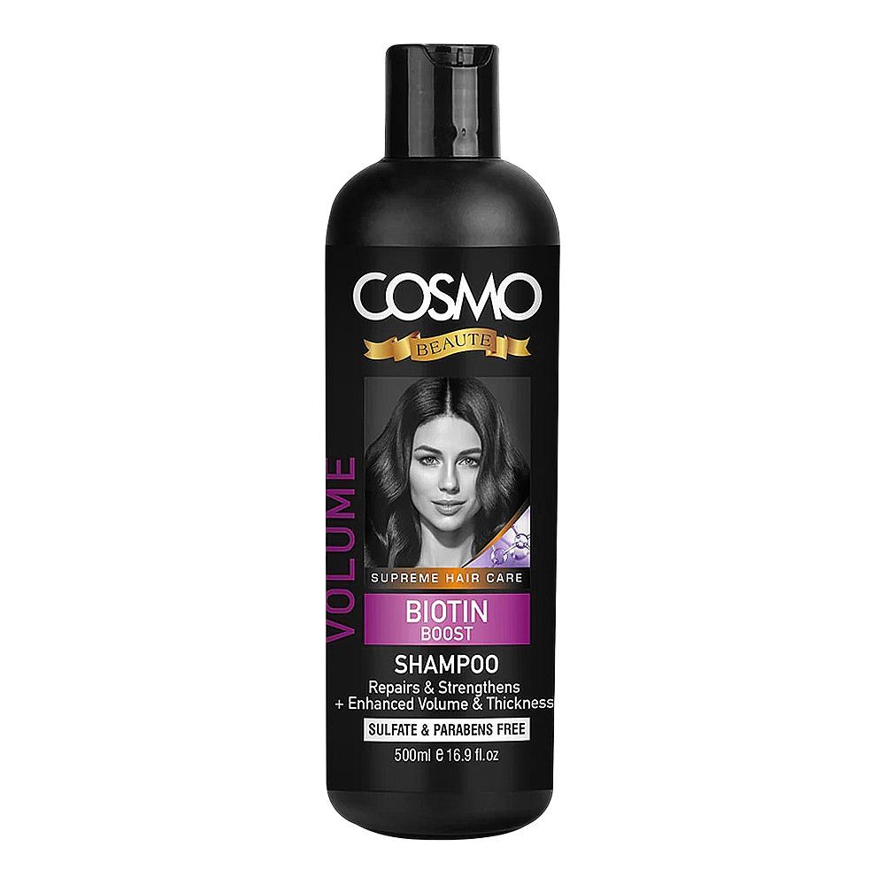 Cosmo Beaute Biotin Boost Volume Shampoo, Sulphate & Paraben Free, 500ml
