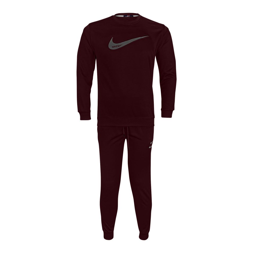 Men's Tracksuit With Sweatshirt and Trouser, Maroon