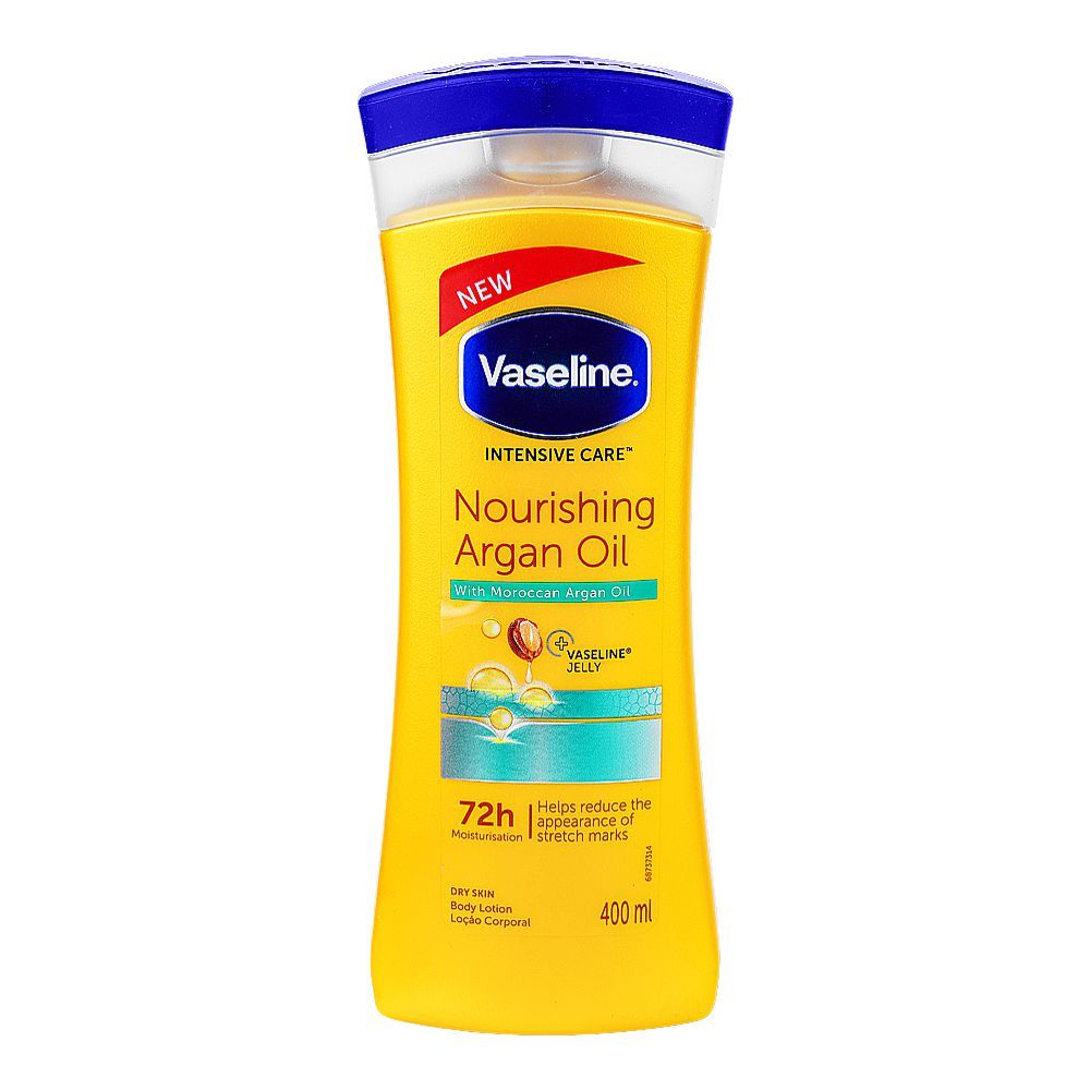 Vaseline Intensive Care Nourishing Argan Oil Body Lotion, For Dry Skin, 400ml