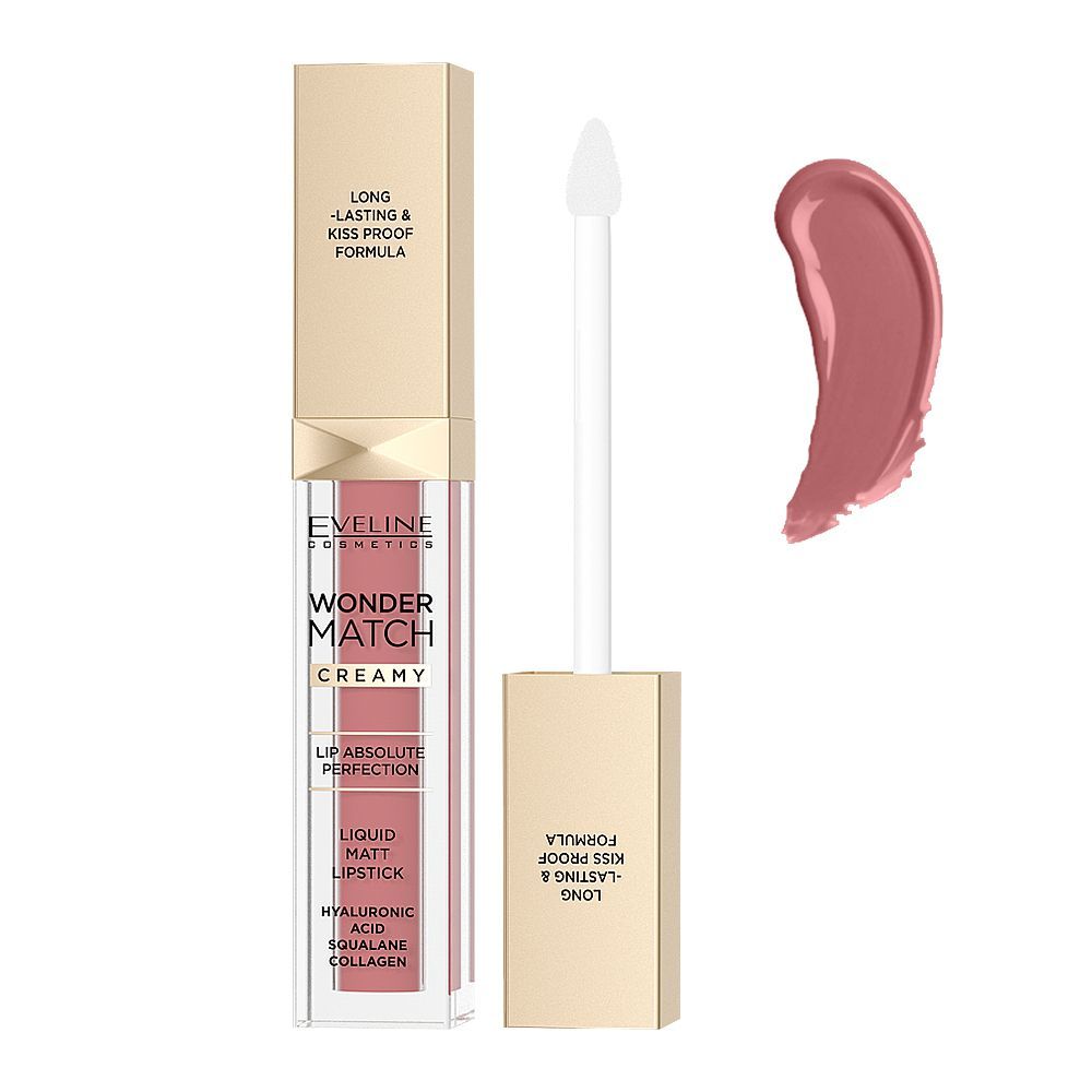 Eveline Wonder Match Creamy Liquid Matte Lipstick, 6.8ml, 05 Sweet Nude