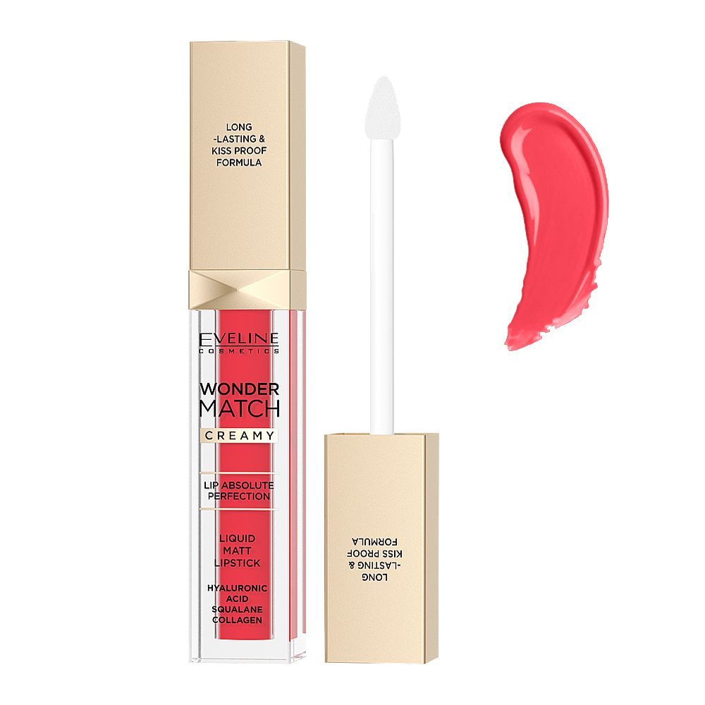 Eveline Wonder Match Creamy Liquid Matte Lipstick, 6.8ml, 06 Classic Red