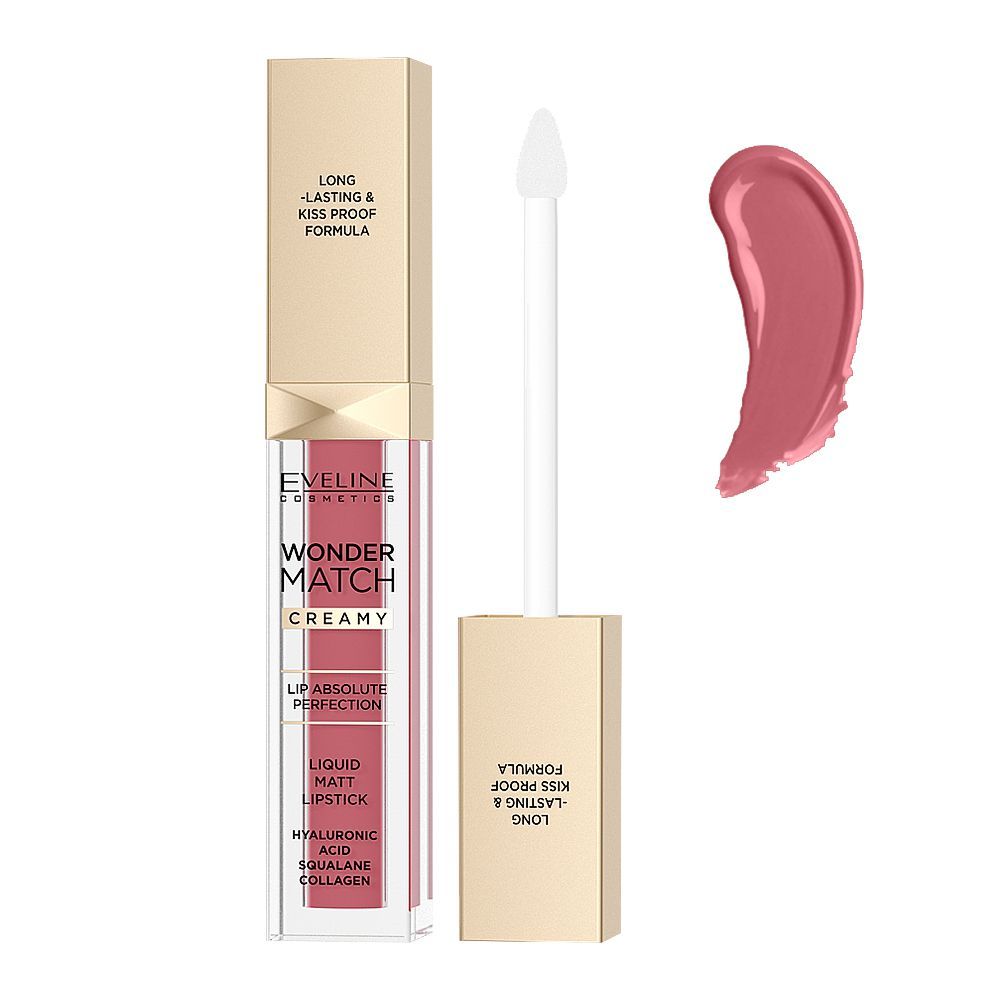 Eveline Wonder Match Creamy Liquid Matte Lipstick, 6.8ml, 08 Cashmere Rose