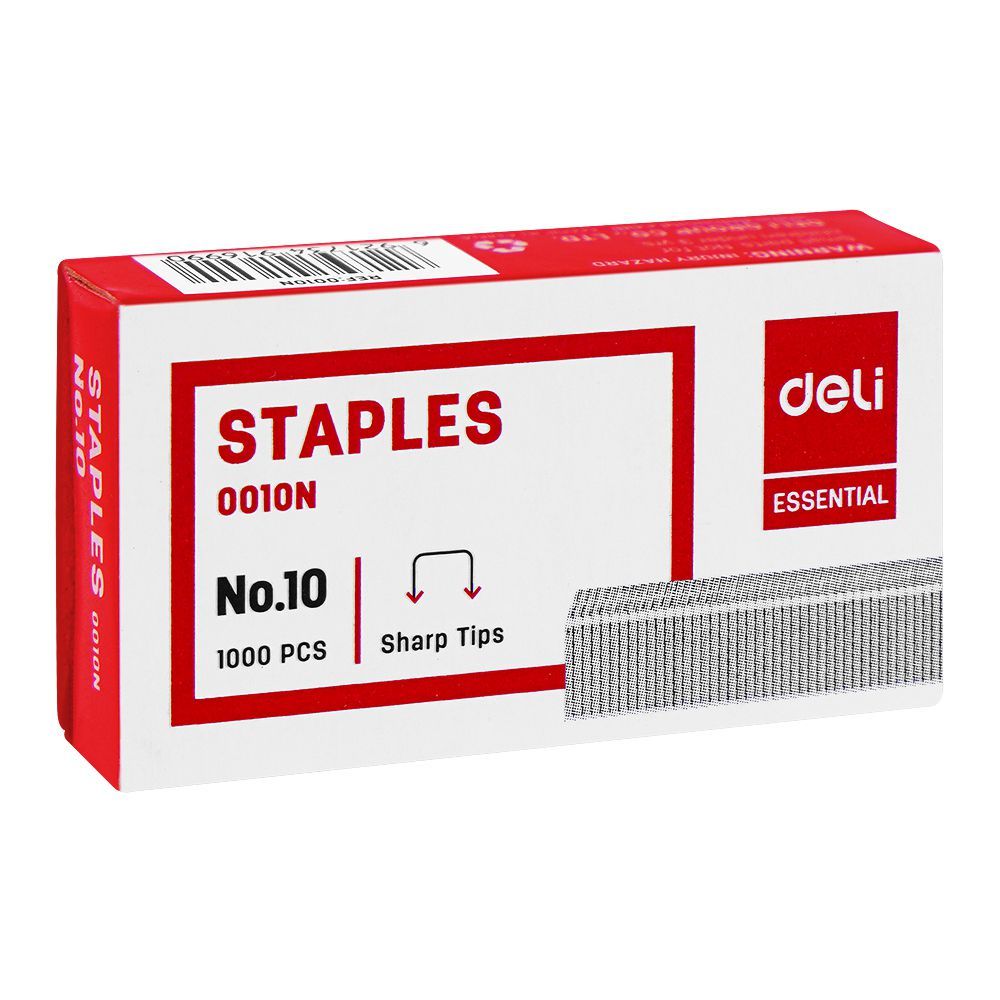 Deli No.10 Staples Pins, 1000-Pack, E0010N