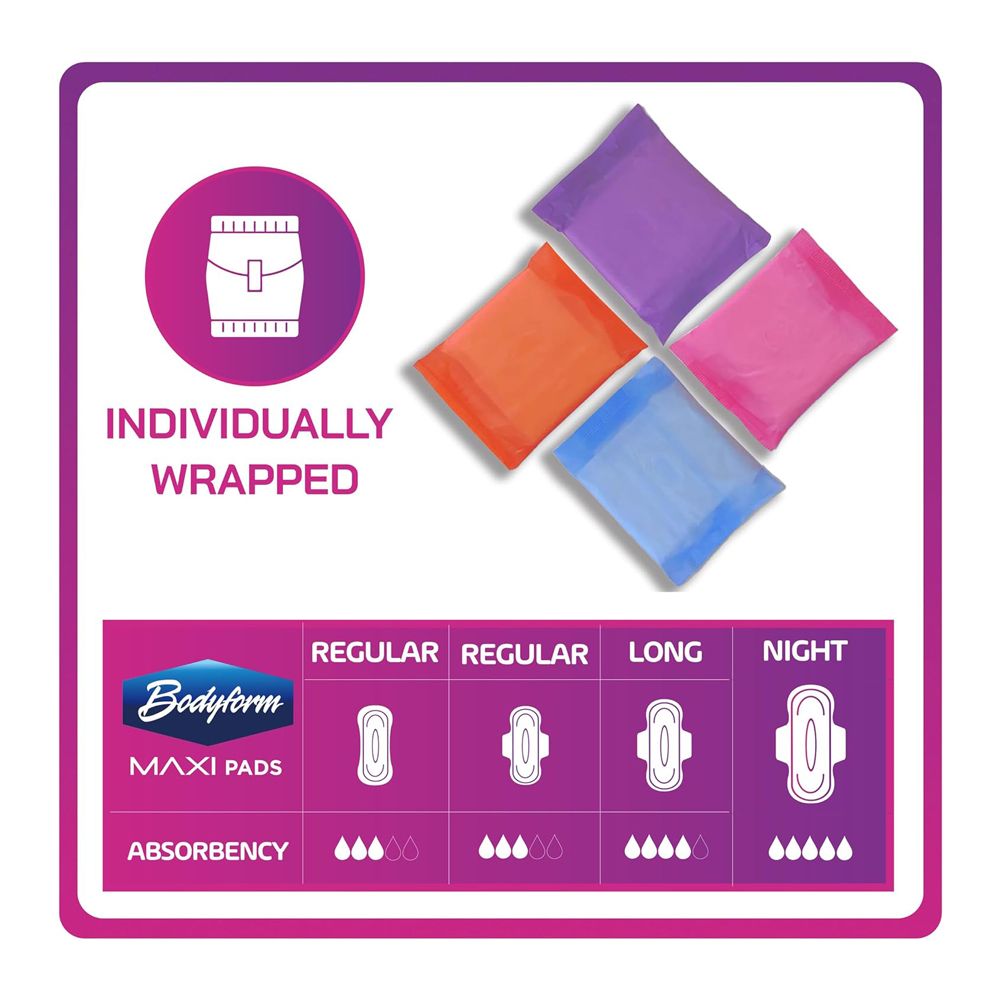 Buy Bodyform Cushion Soft Regular Maxi Sanitary Pads With Wings, 12 ...