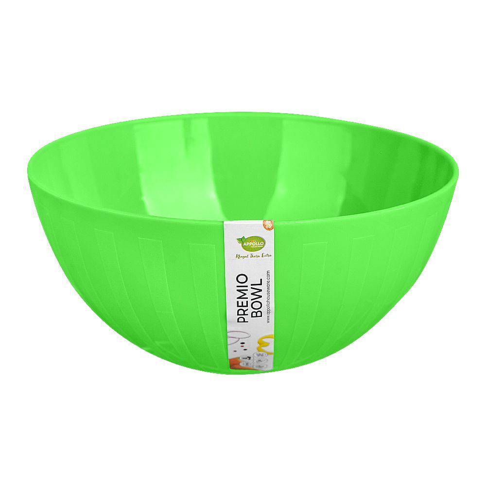 Appollo Premio Plastic Bowl, BPA-Free, Medium, Green