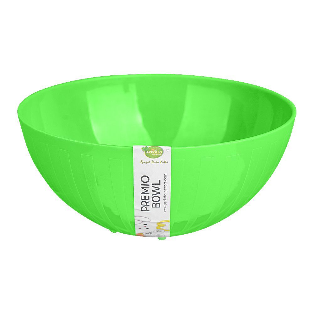 Appollo Premio Plastic Bowl, BPA-Free, Small, Green