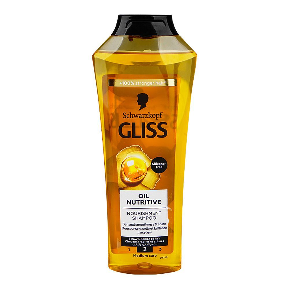 Schwarzkopf Gliss Oil Nutritive Nourishment Shampoo, For Damaged Hair, 400ml