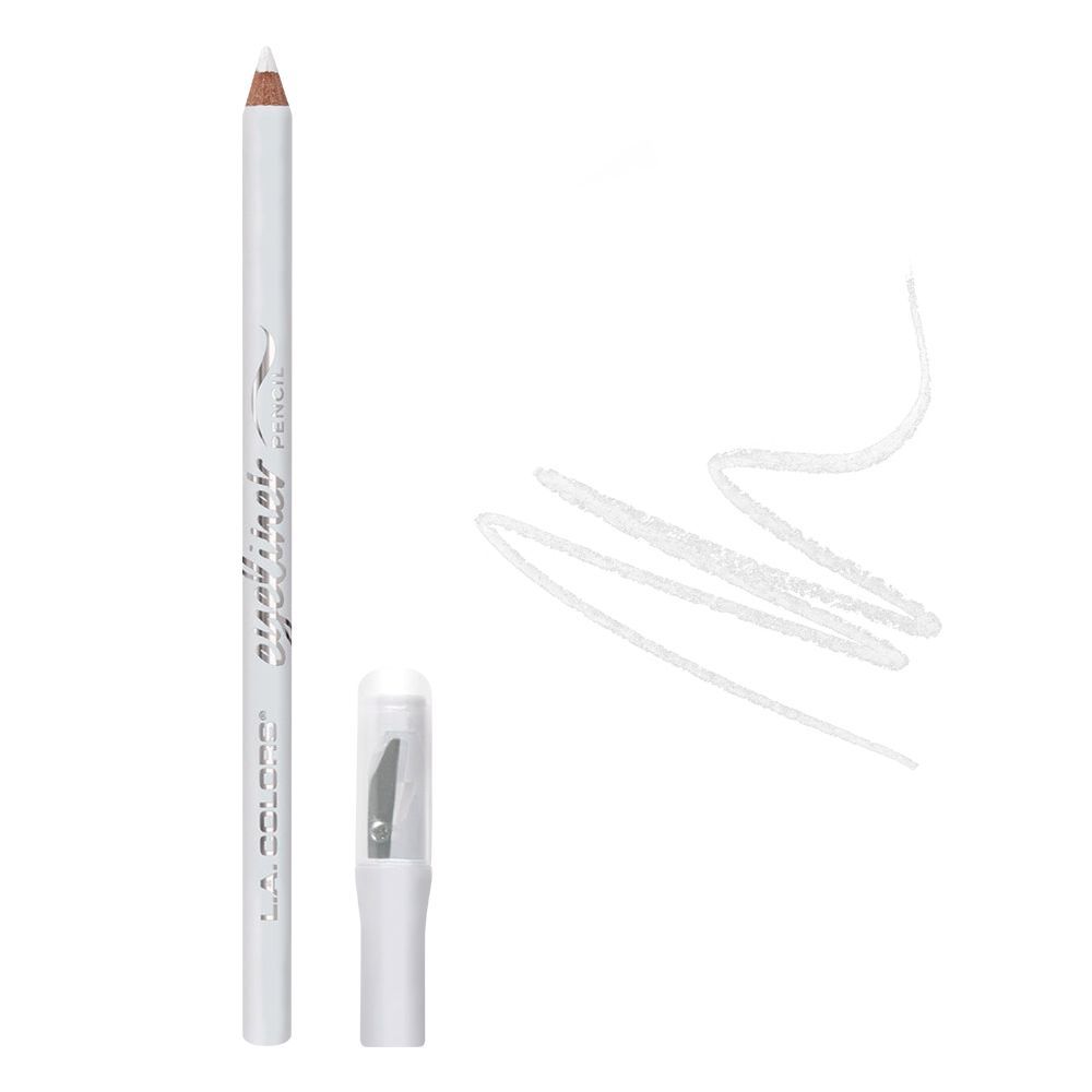 L.A. Colors Eyeliner Pencil With Sharpener, 1.8g, CP626 White