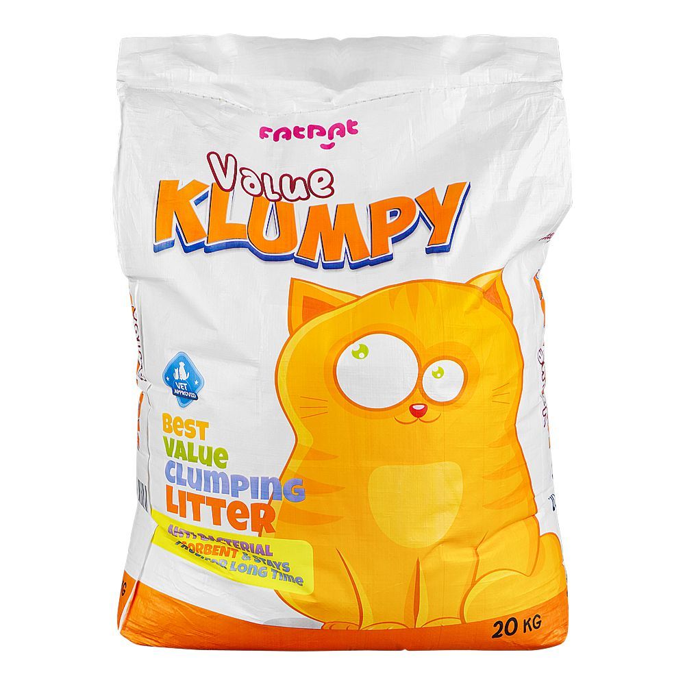 Fat Pat Value Klumpy Cat Litter, Anti-Bacterial, Vet-Approved, 20kg bag