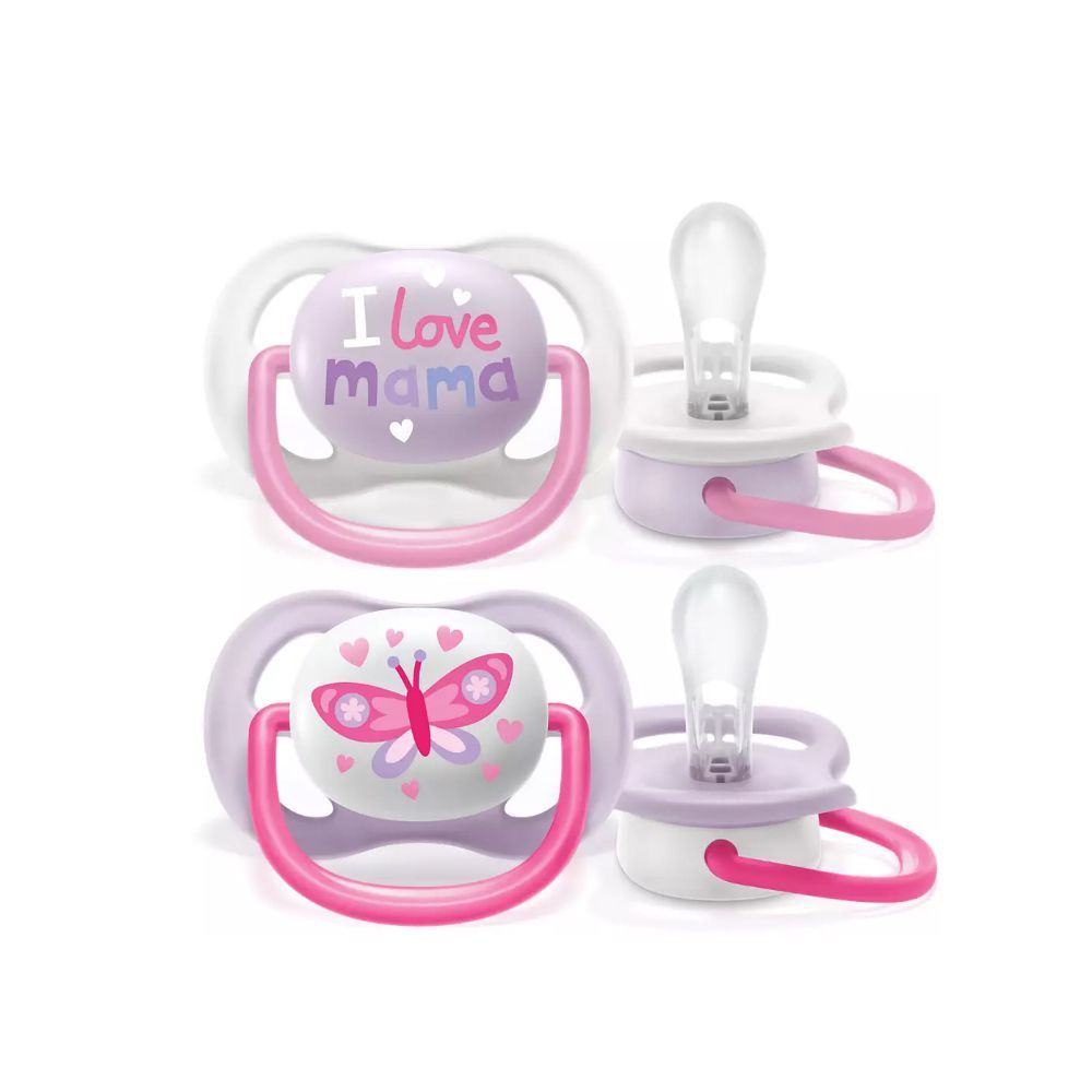 Avent Ultra Air Happy Soothers, For 0-6 Months Babies, 2-Pack, SCF080/02