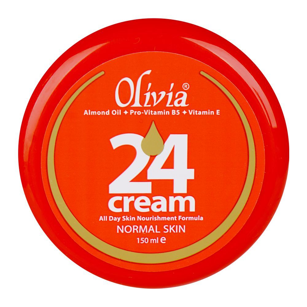 Olivia 24 Cream with Almond Oil, Pro-Vitamin B5 & Vitamine E, For Normal Skin, 150ml