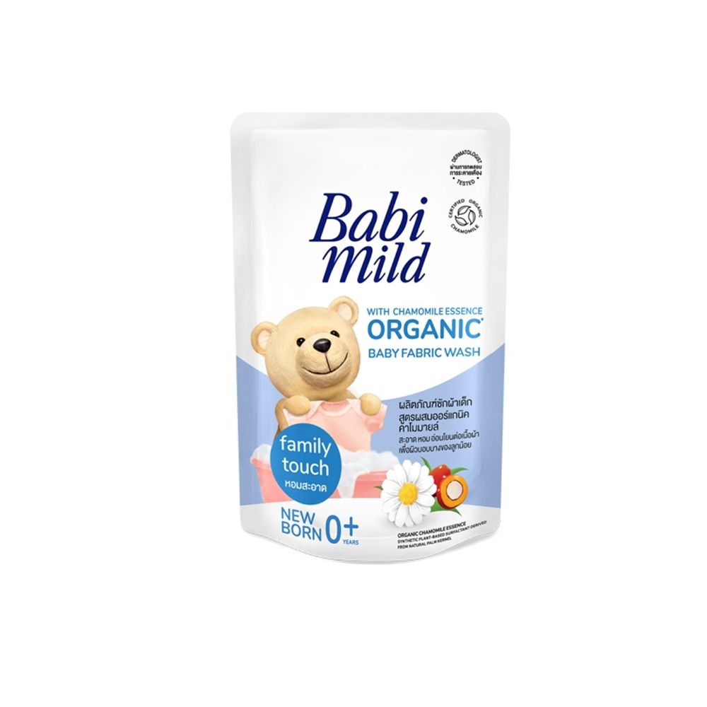 Babi Mild Organic With Chamomile Essence Family Touch Baby Fabric Wash Pouch , 570ml