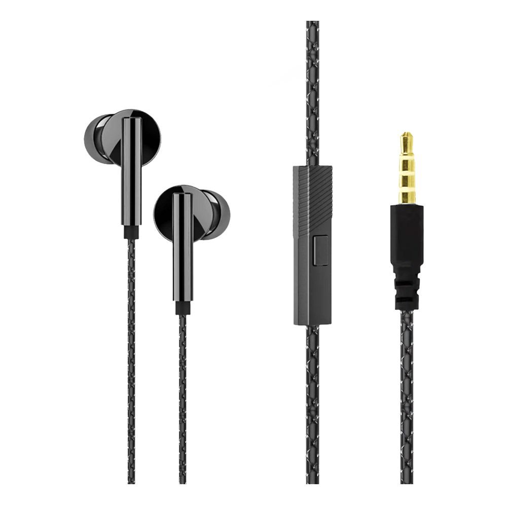 Yolo Aux Wired Earphone, Handsfree, Black, Y-22