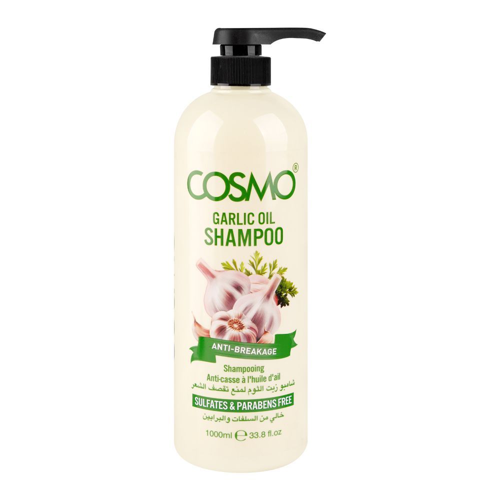 Cosmo Anti-Breakage Garlic Oil Shampoo, Sulphate & Paraben Free, 1000ml