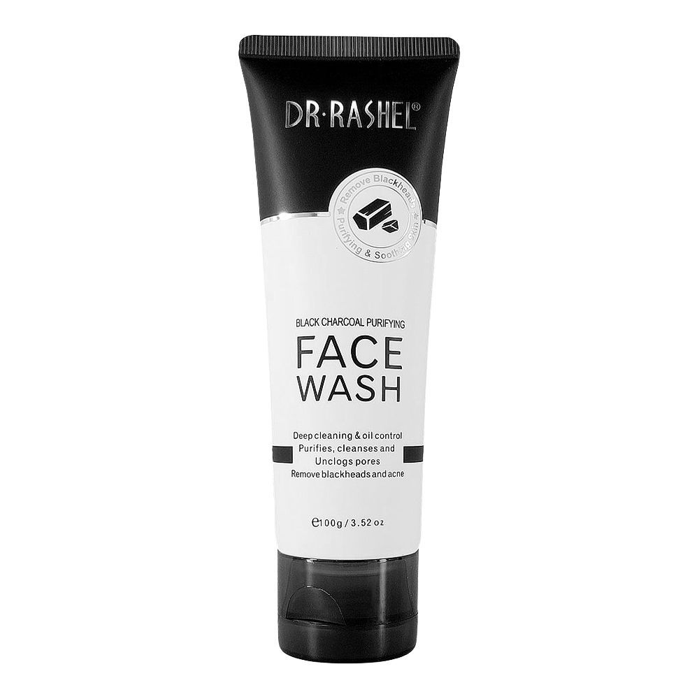 Dr. Rashel Black Charcoal Purifying Face Wash, For All Skin Types, 100g