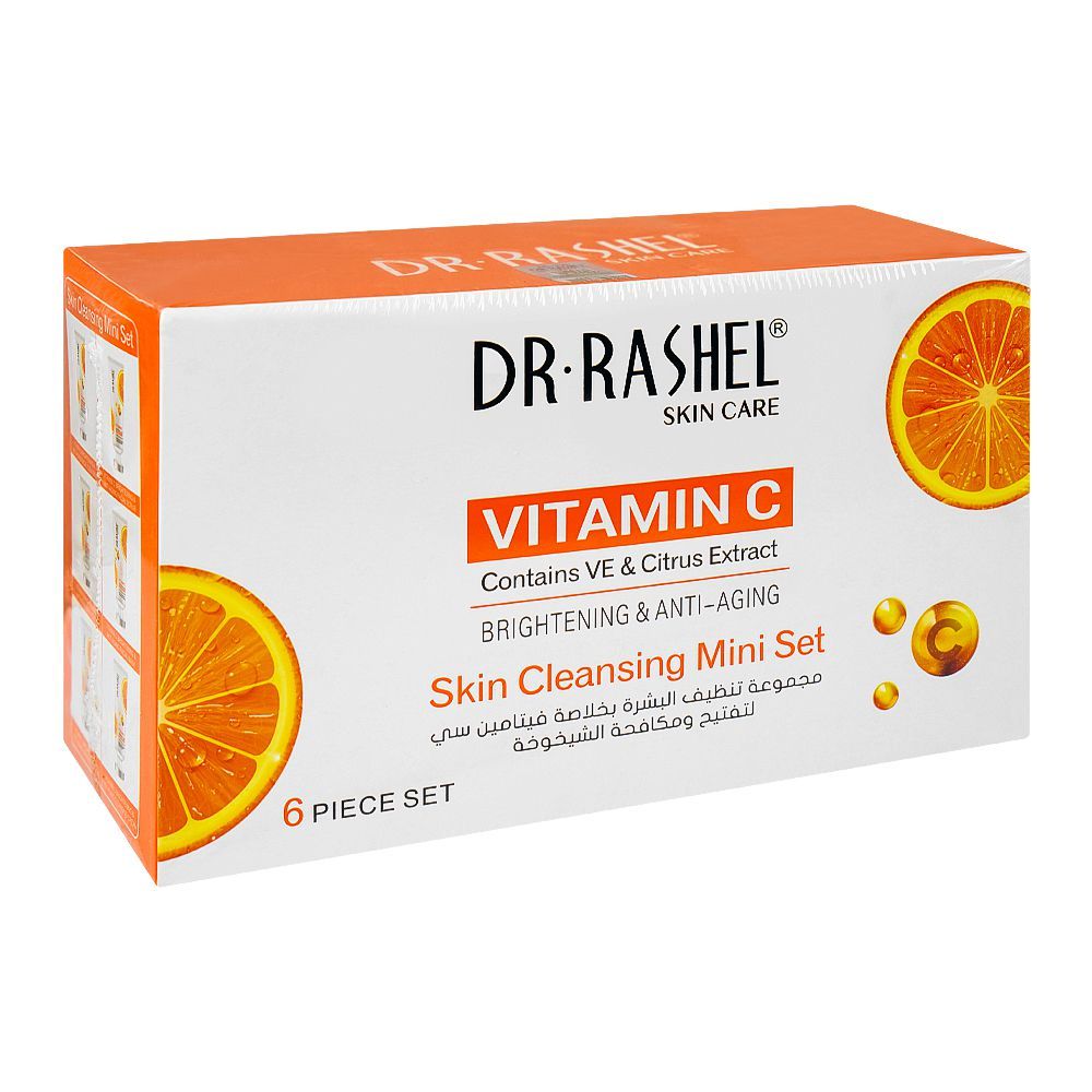 Dr. Rashel Vitamin C Brightening & Anti Aging Skin Care Mini Set, 6-Pack