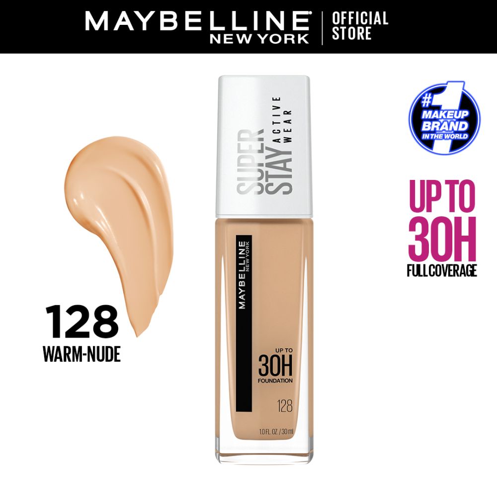 Maybelline New York Superstay Active Wear Upto 30H Foundation, 128, 30ml