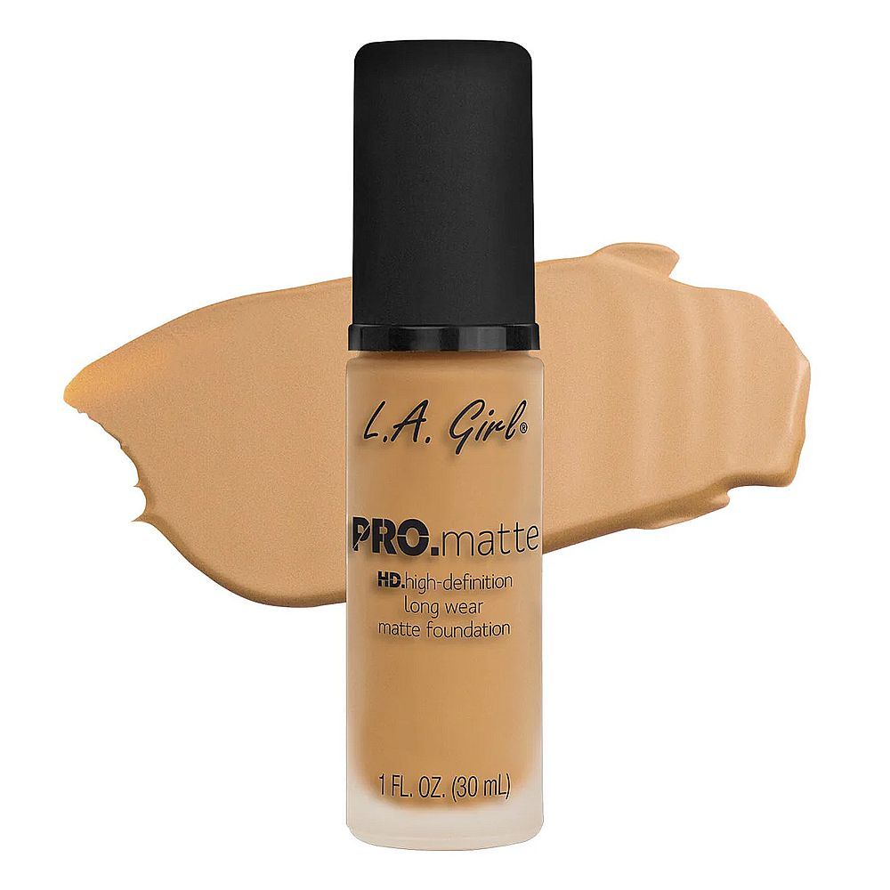 L.A. Girl Pro Matte HD Long Wear Matte Liquid Foundation, 30ml,  GLM674 Natural