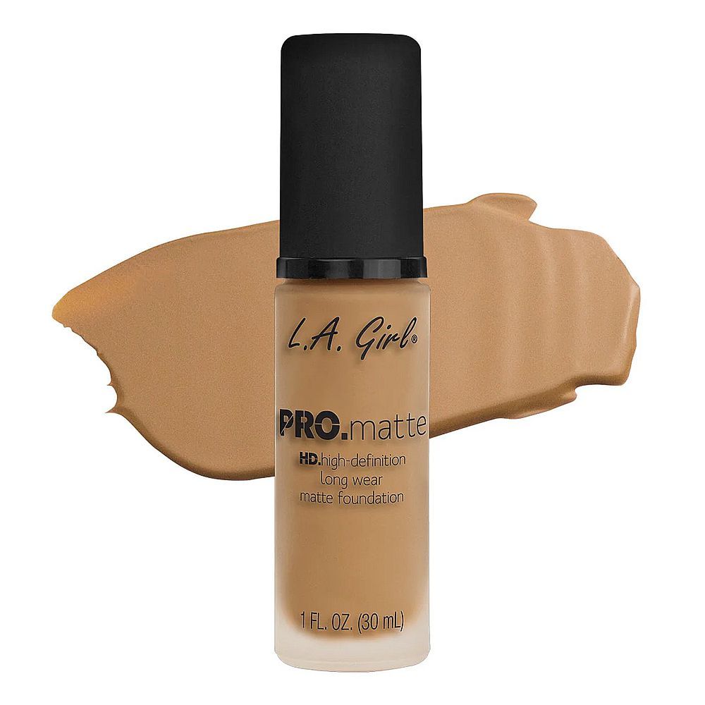 L.A. Girl Pro Matte HD Long Wear Matte Liquid Foundation, 30ml,  GLM675 Medium Beige