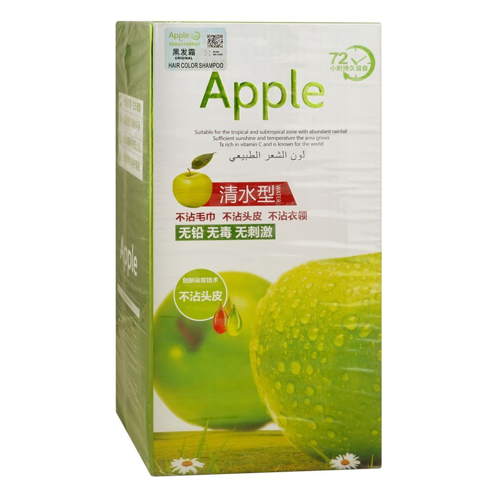 Apple Hair Color Shampoo, 500ml+500ml