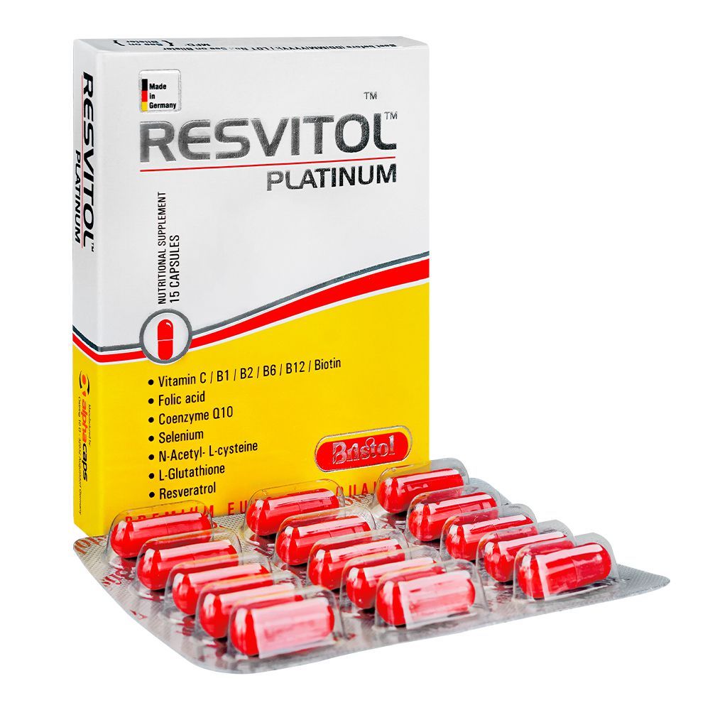 Resvitol Platinum Nutritional Supplement Capsules, 15-Pack