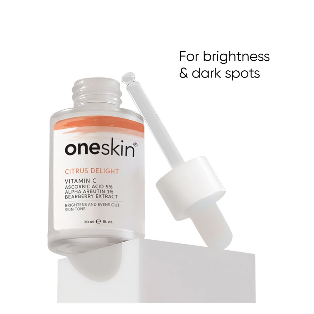 Oneskin Citrus Delight Serum with Vitamin C 5%, Alpha Arbutin 1% & Bearberry, 30ml