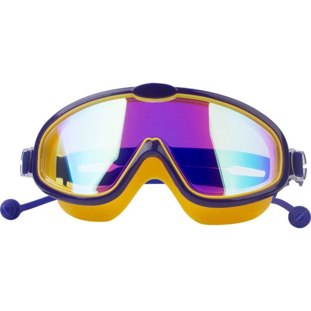 Swimming Goggles For Kids 3-15 Years with UV Shield and Ear Plugs, Wide View, Anti-Fog Protection