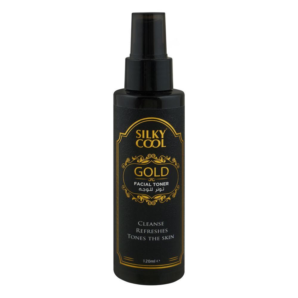 Silky Cool Gold Facial Toner with Salicylic Acid, For Pores & Acne, 120ml