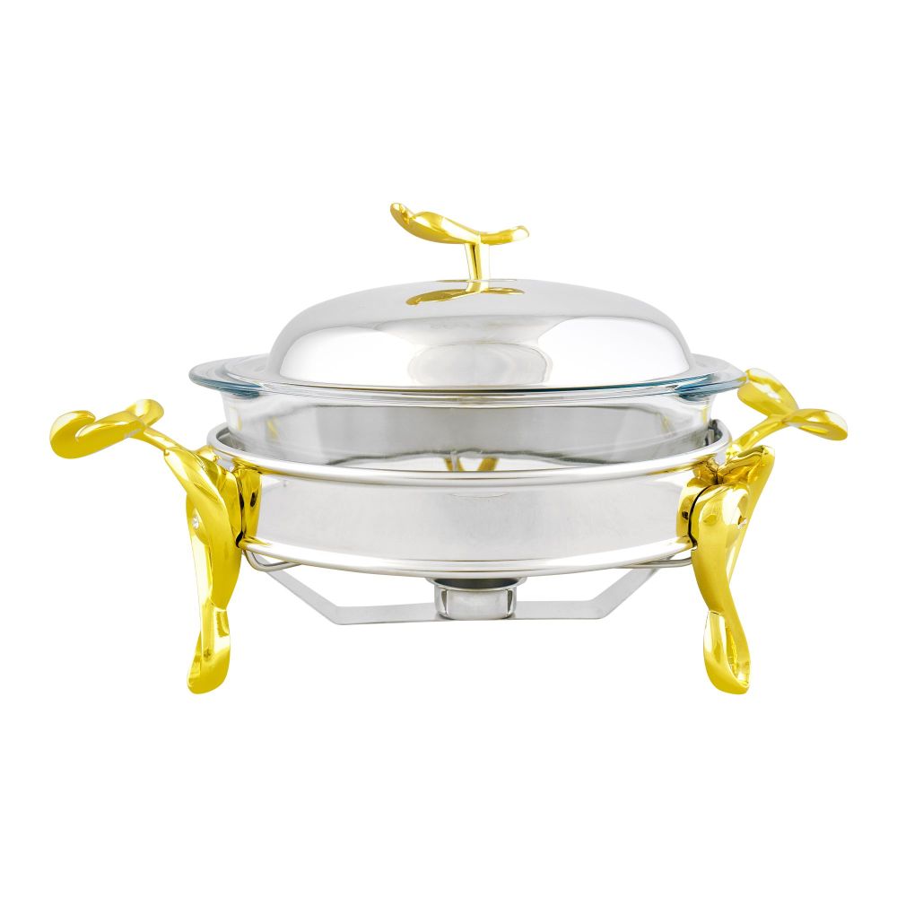 Onemore Oval Casserole Glass Serving Dish With Candle Stand/Rack - Buffet Food Warmer, JY1300SW