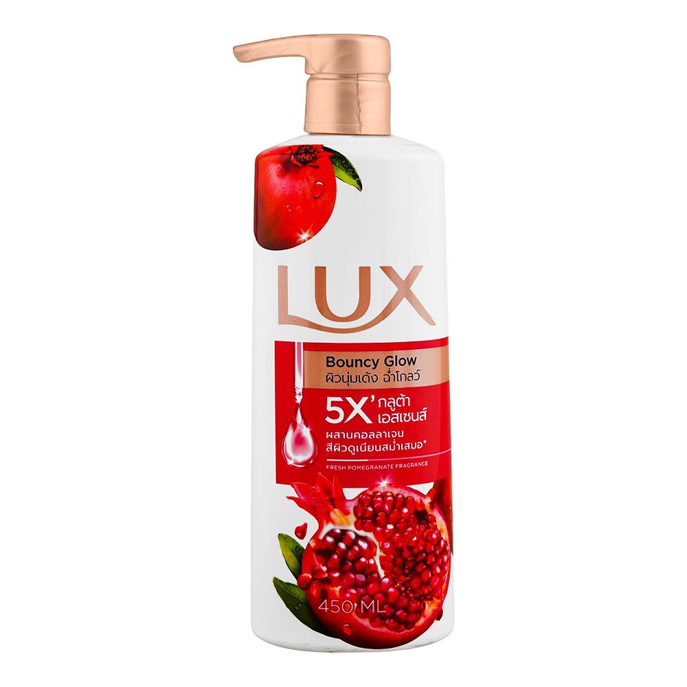 Lux Bouncy Glow Fresh Pomegranate Fragrance Body Wash, 450ml