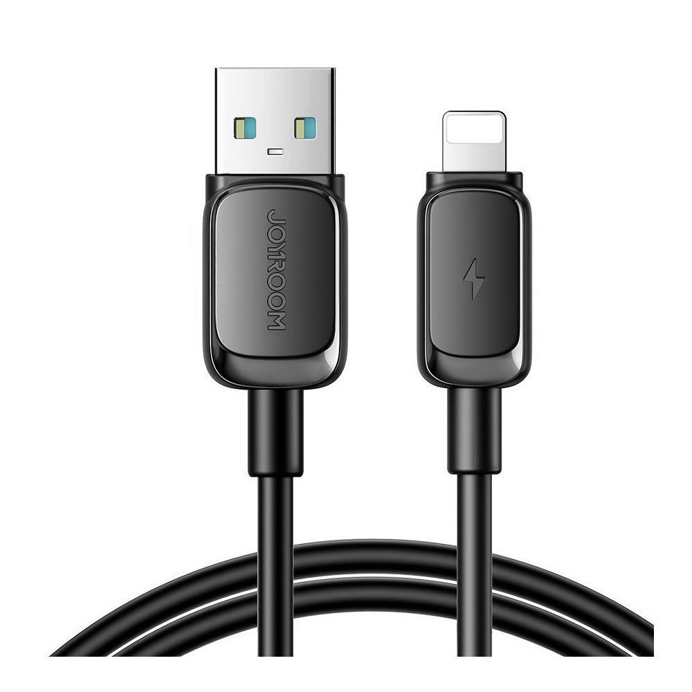 Joyroom Multi Color Series USB-A To Lightning Fast Charging Data Cable (1.2m/4ft, 3A), Black, S-A14