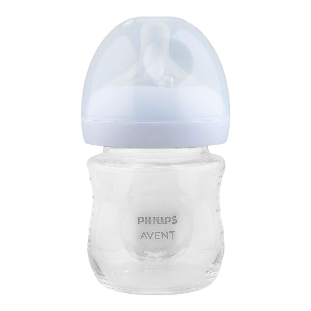 Avent Natural Response Baby Glass Feeding Bottle, For 0m+, 120ml, SCY930/01